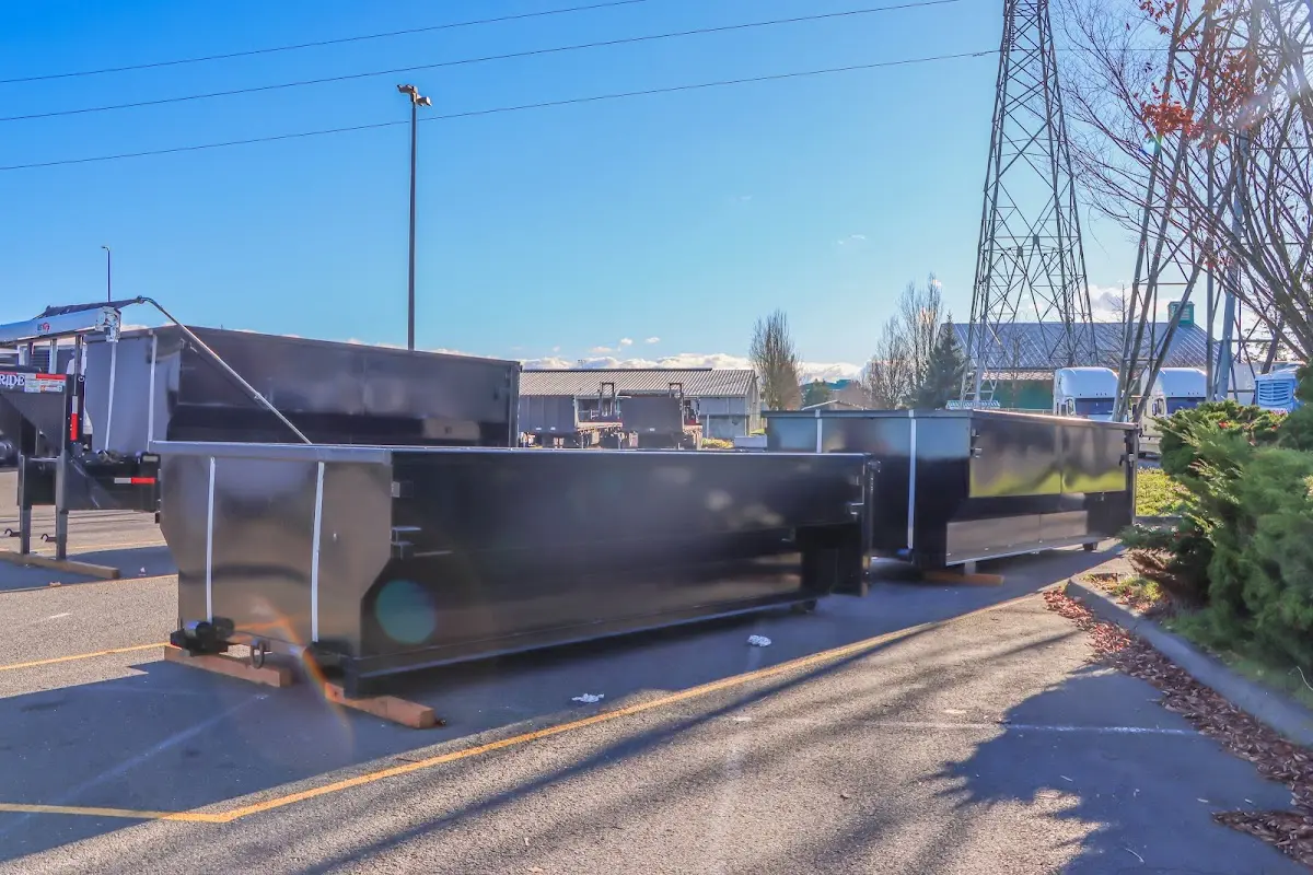 Roll-off dumpster ready for waste disposal at job site for Estate Cleanout Dumpster Rental in West Whittier-Los Nietos